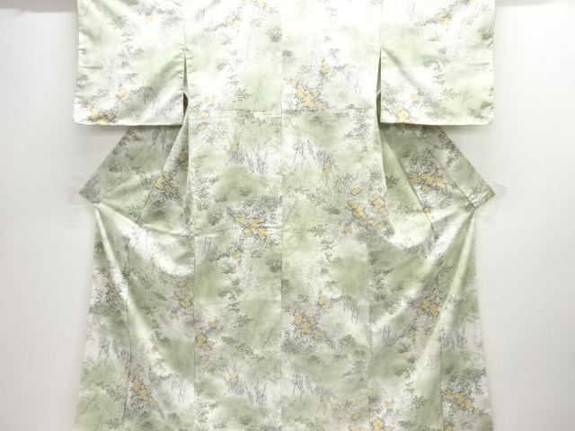 草花模様小紋着物